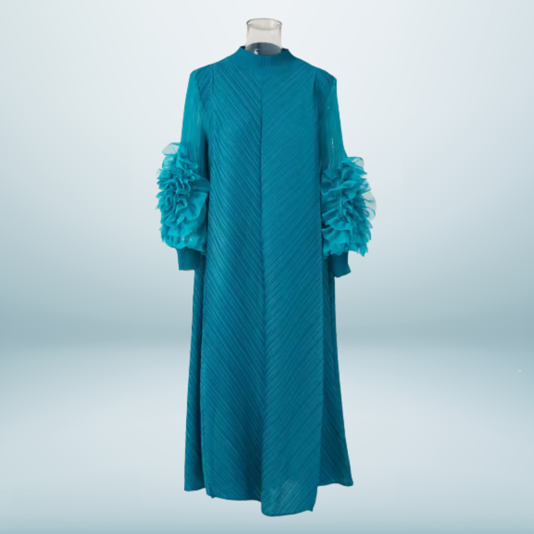 LANMREM Maxi Pleated Dress