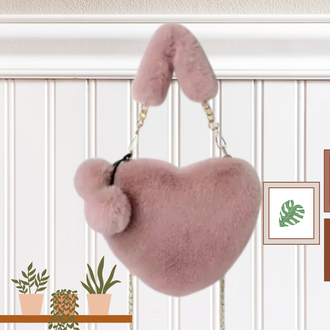 Luxury Faux Fur Heart-shaped
