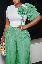 Dashiki African Two Pieces Sets Top Pants Suits