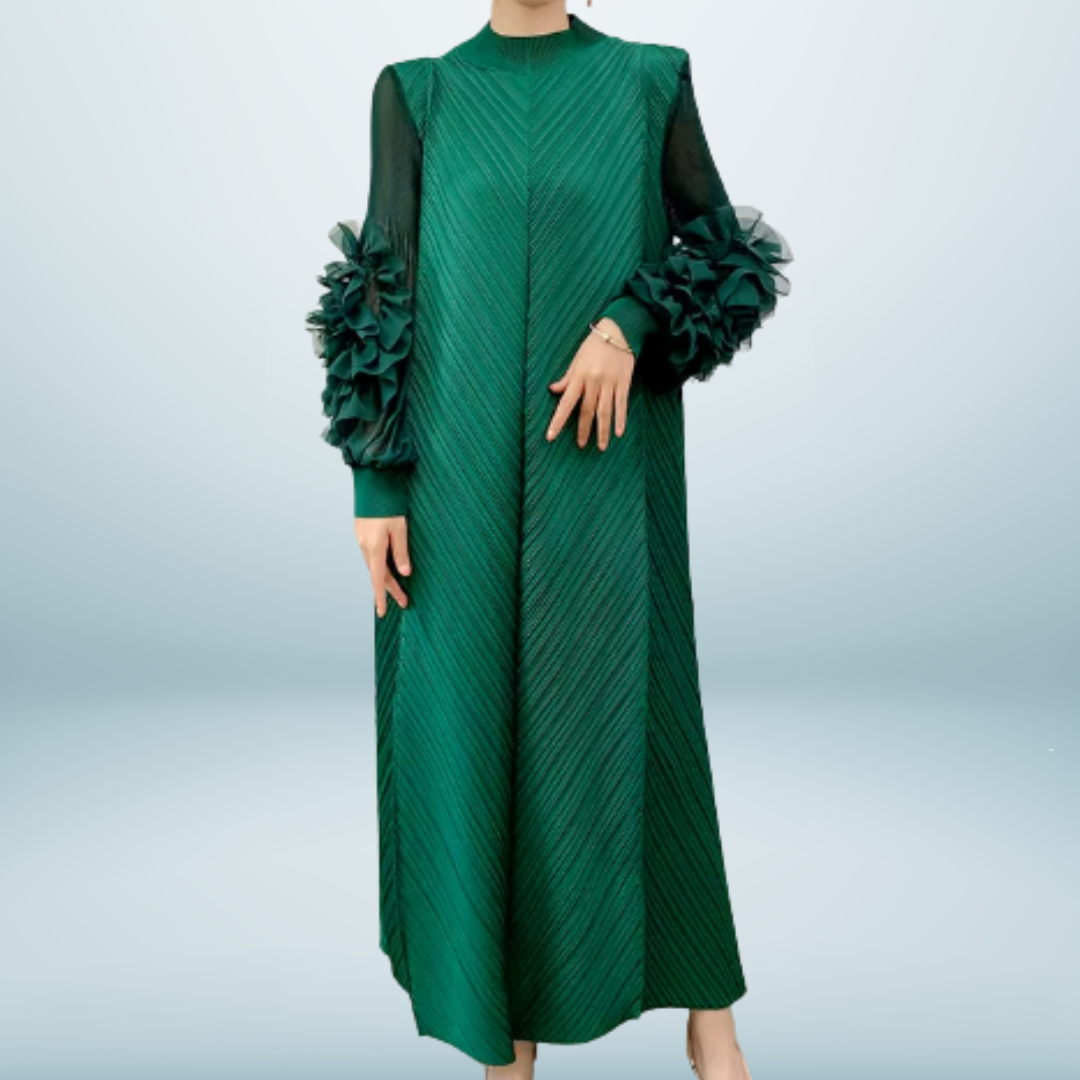 LANMREM Maxi Pleated Dress